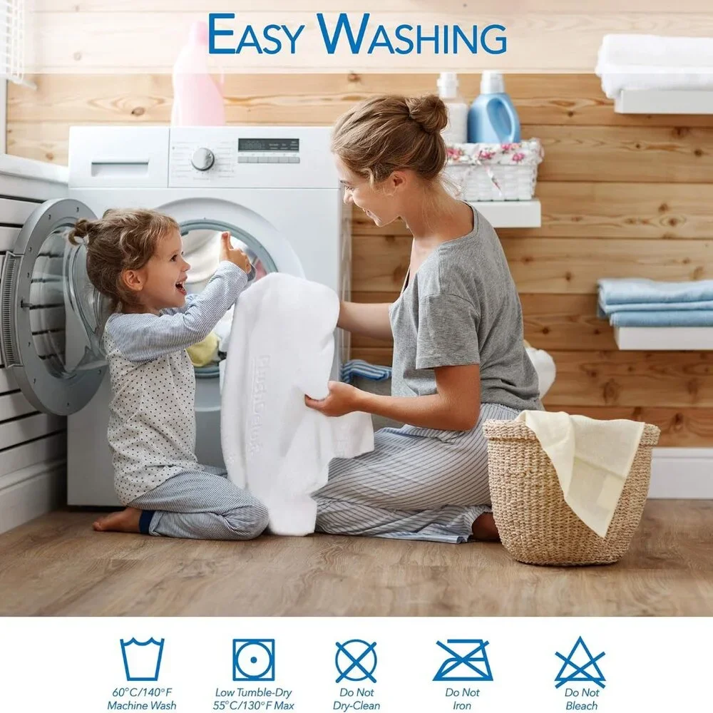 NEW ~ KING - PlushDeluxe Premium Bamboo Mattress Protector, Waterproof & Soft